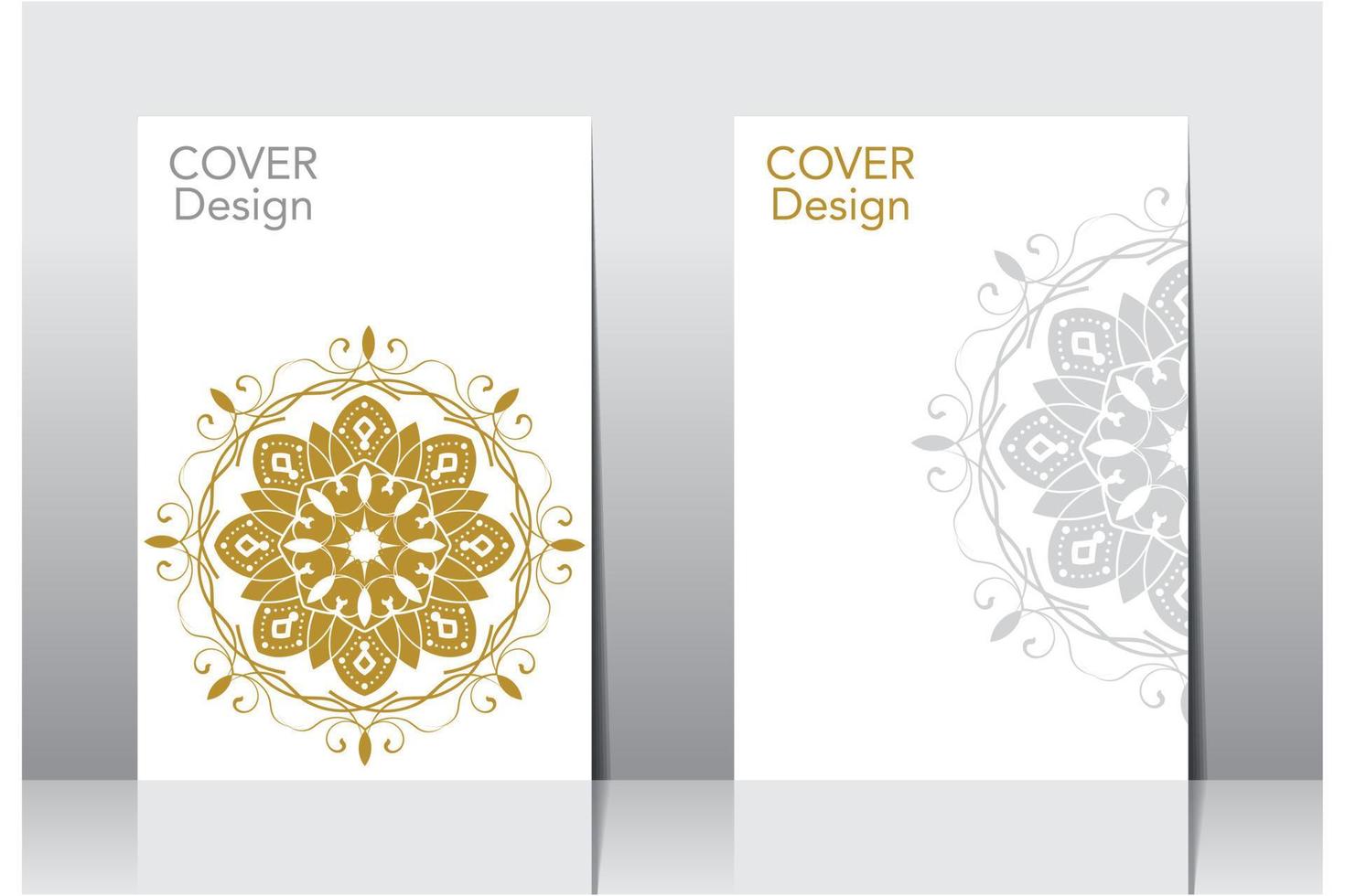 Arabic frame border cover design, islamic book cover vector