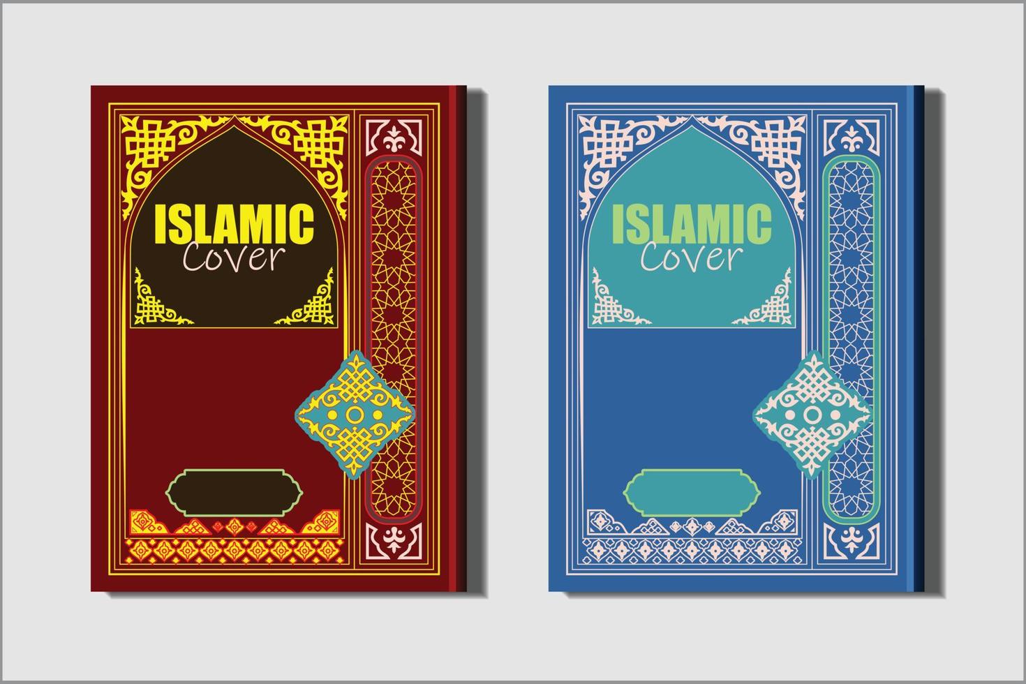 Quran Book Cover design, islamic arabic style ornamental design vector