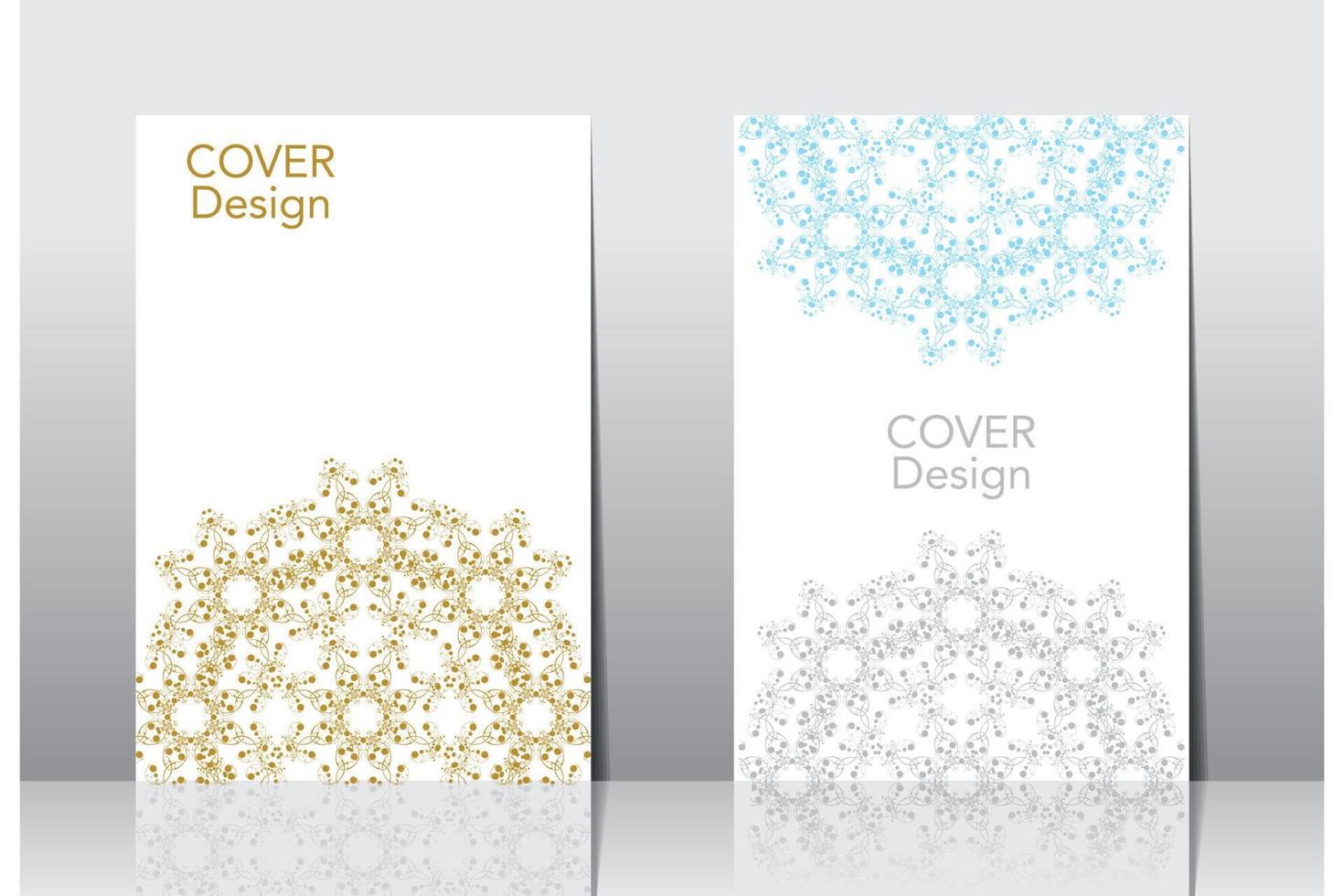 Arabic frame border cover design, islamic book cover vector