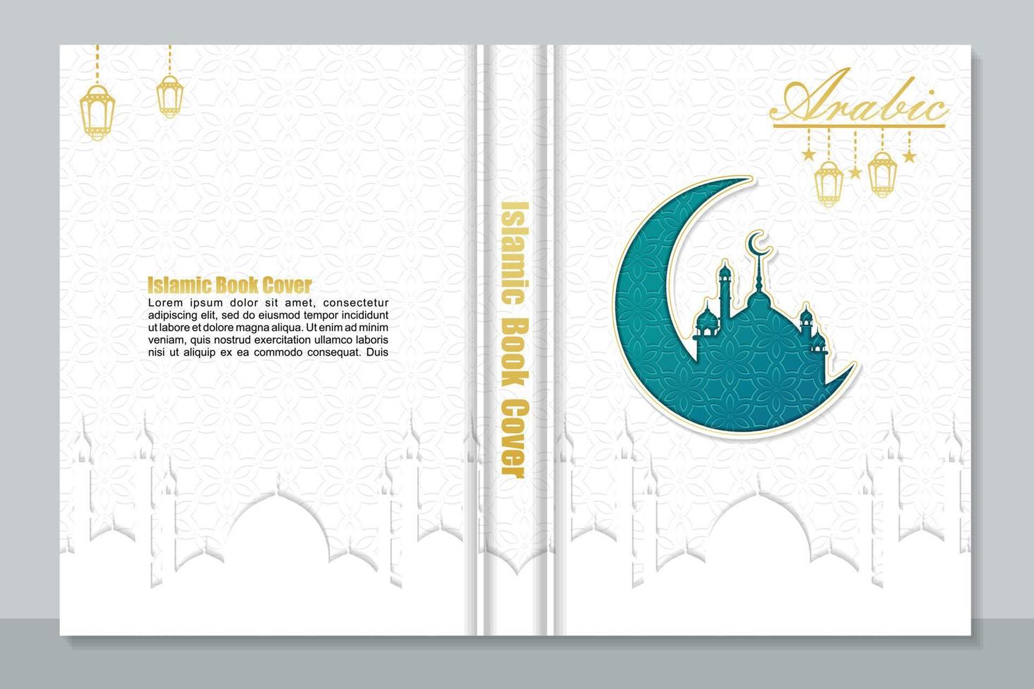 Arabic islamic style book cover design 16804460 Vector Art at Vecteezy