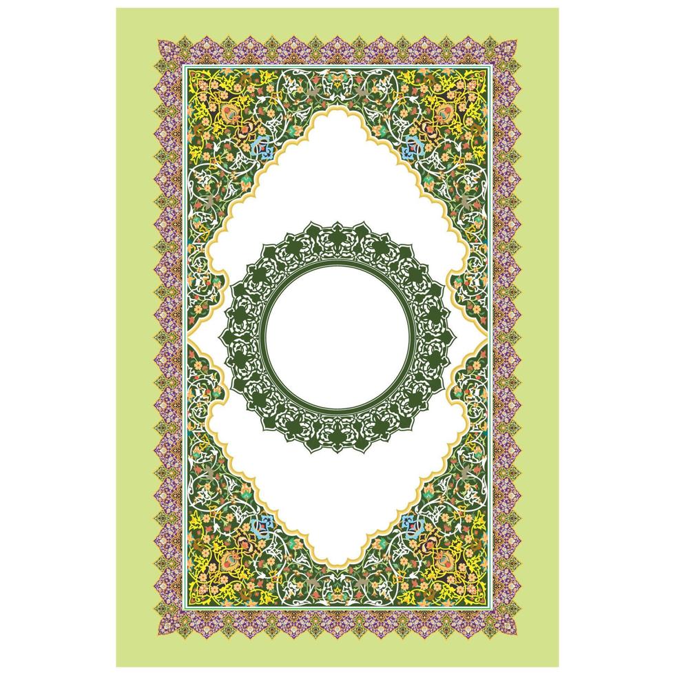 Quran Book Cover design, islamic arabic style ornamental design vector