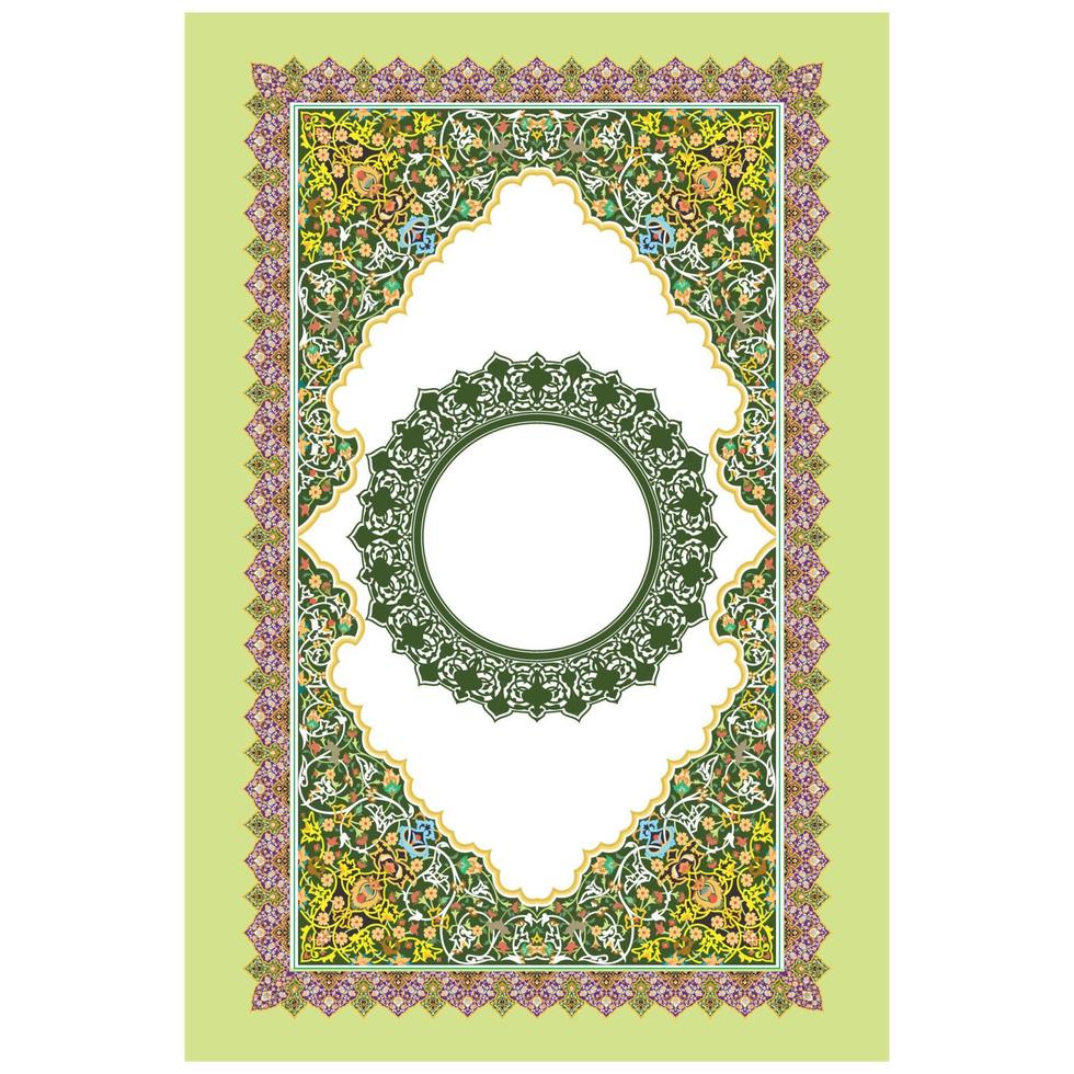 diseño de portada de libro de quran, diseño ornamental de estilo árabe islámico vector