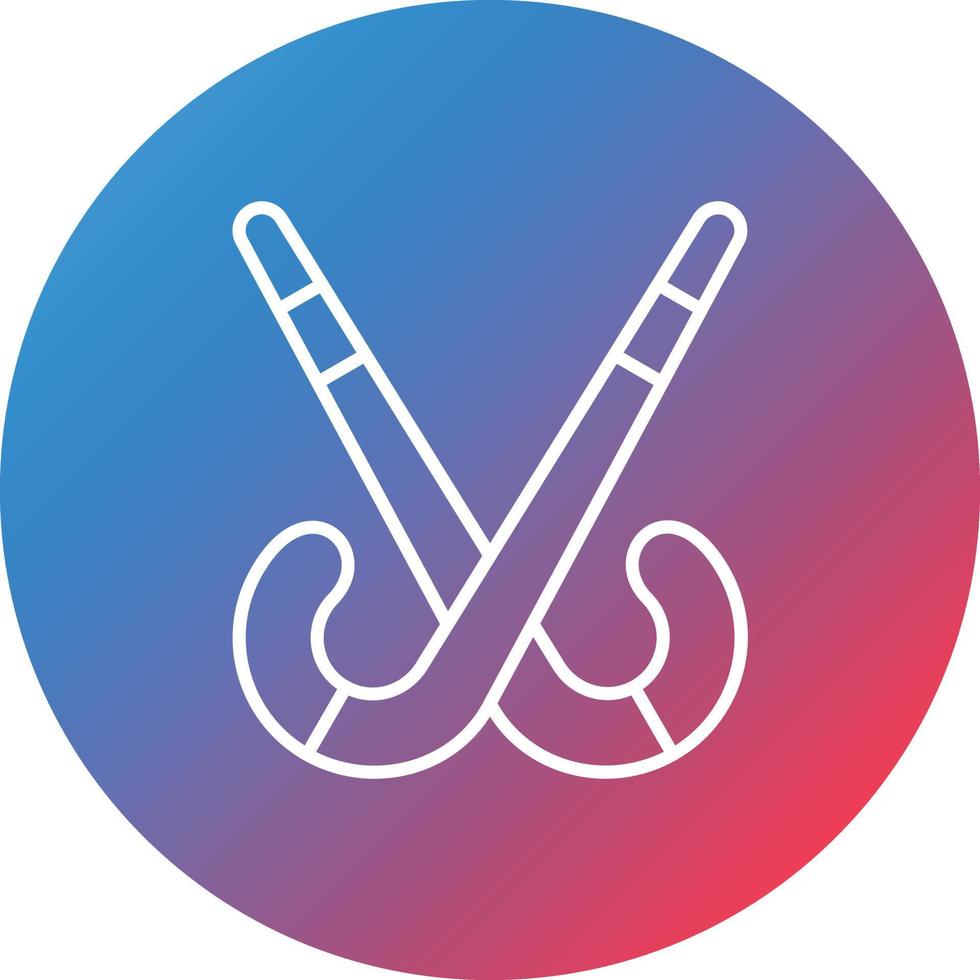 Hockey Line Gradient Circle Background Icon vector