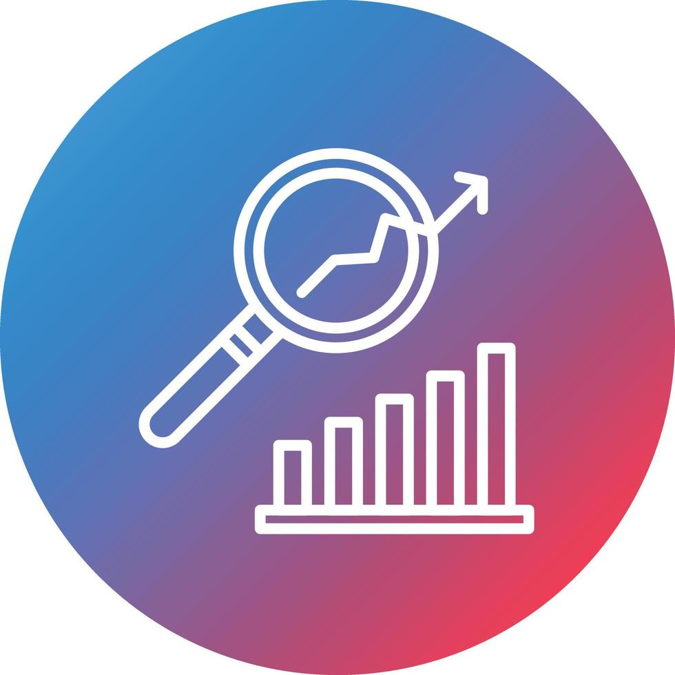 Trend Line Gradient Circle Background Icon vector