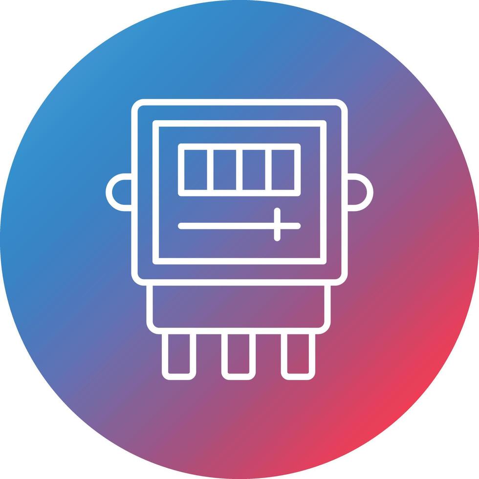 Electric Meter Line Gradient Circle Background Icon vector