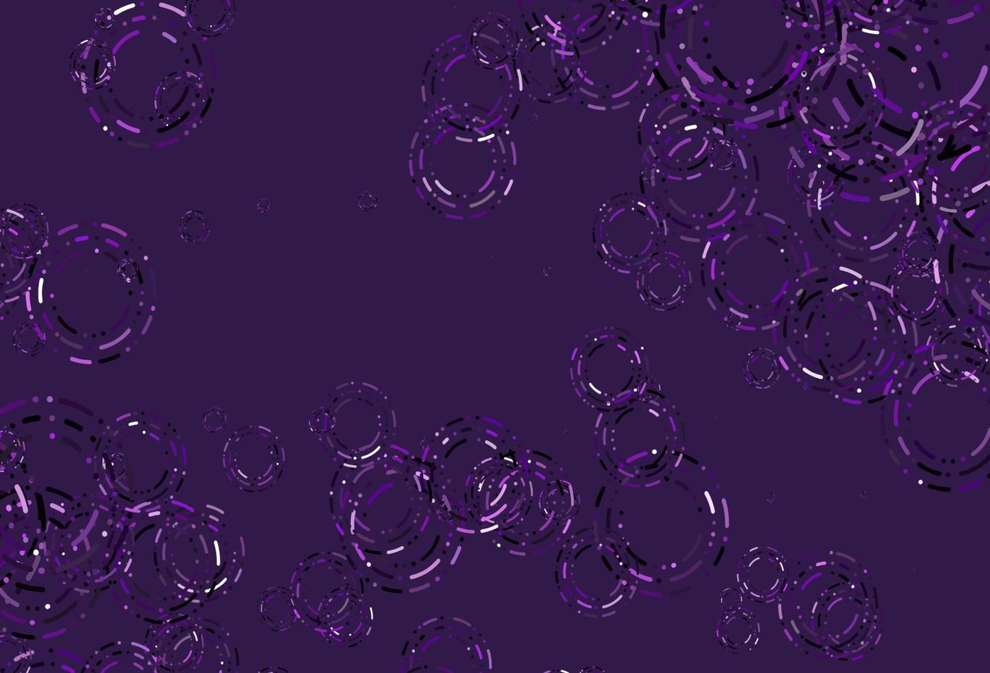 Light Purple vector background with bubbles.