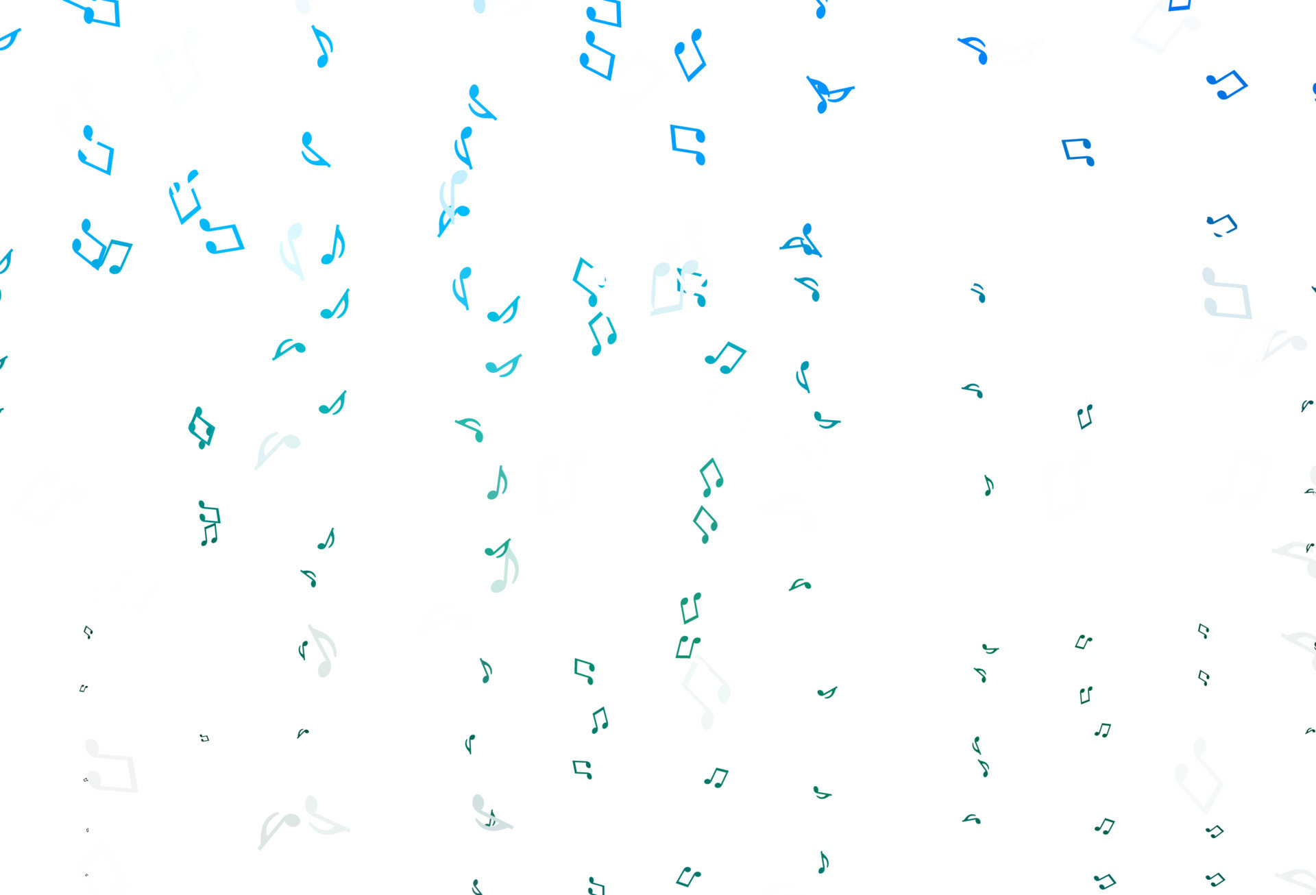 Light Blue, Green vector texture with musical notes. 16804760 Vector