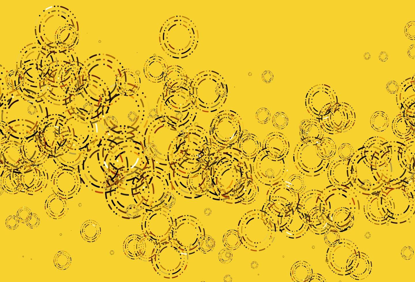 Light Yellow, Orange vector template with circles.