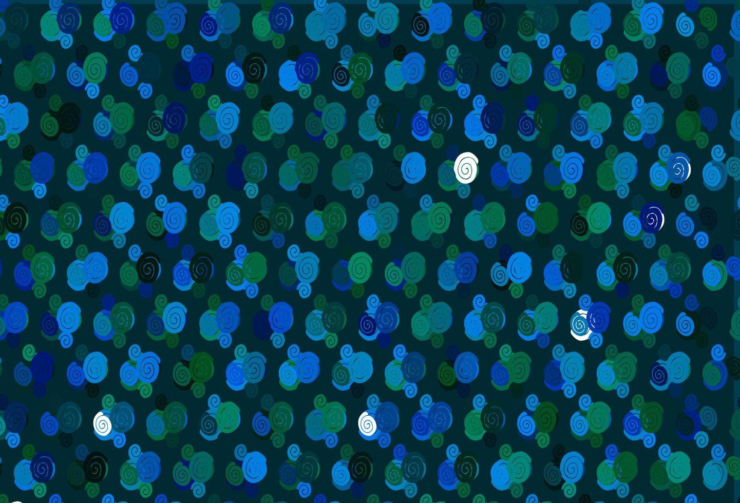 Light Blue, Green vector background with bubble shapes.