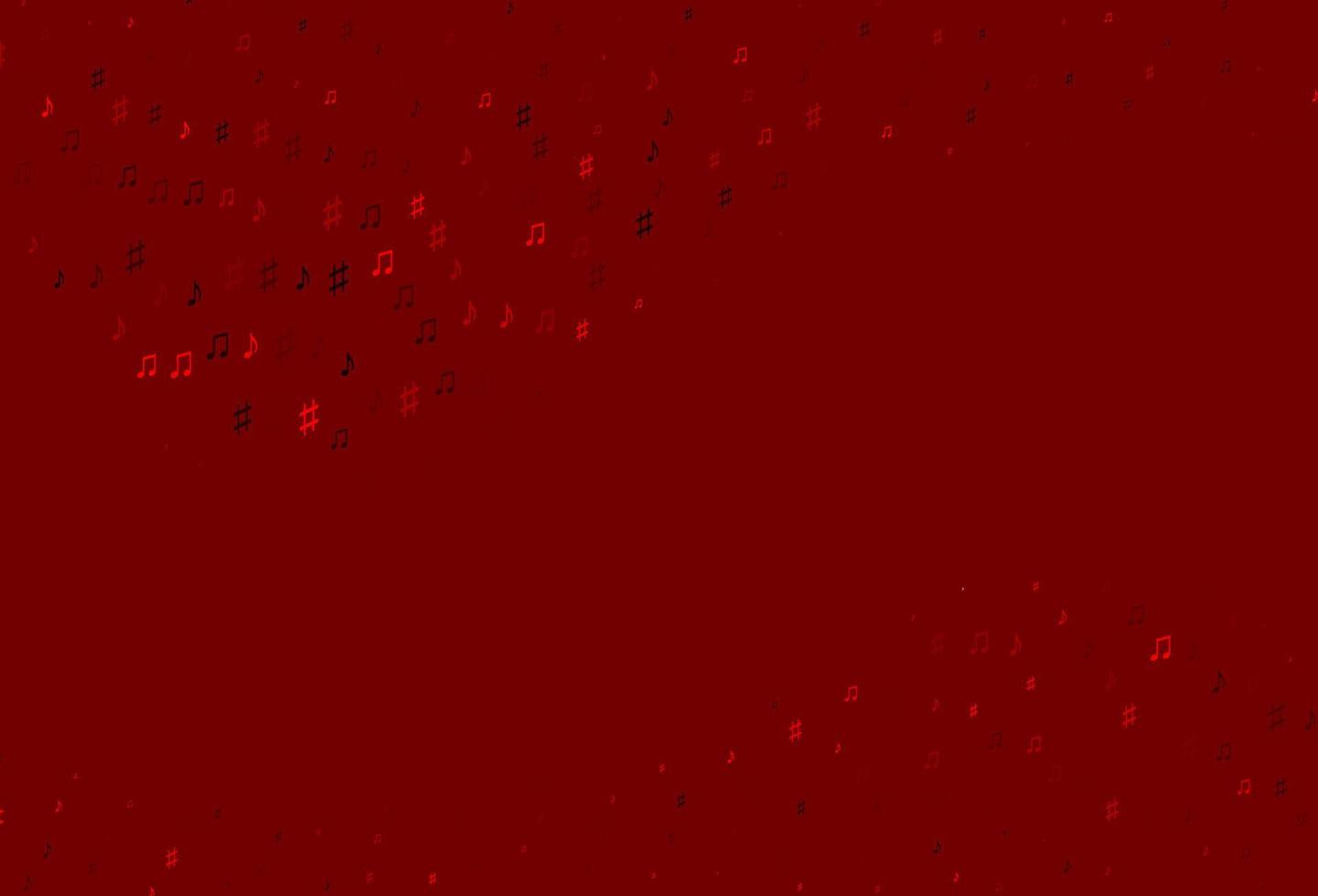 Light Red vector pattern with music elements.