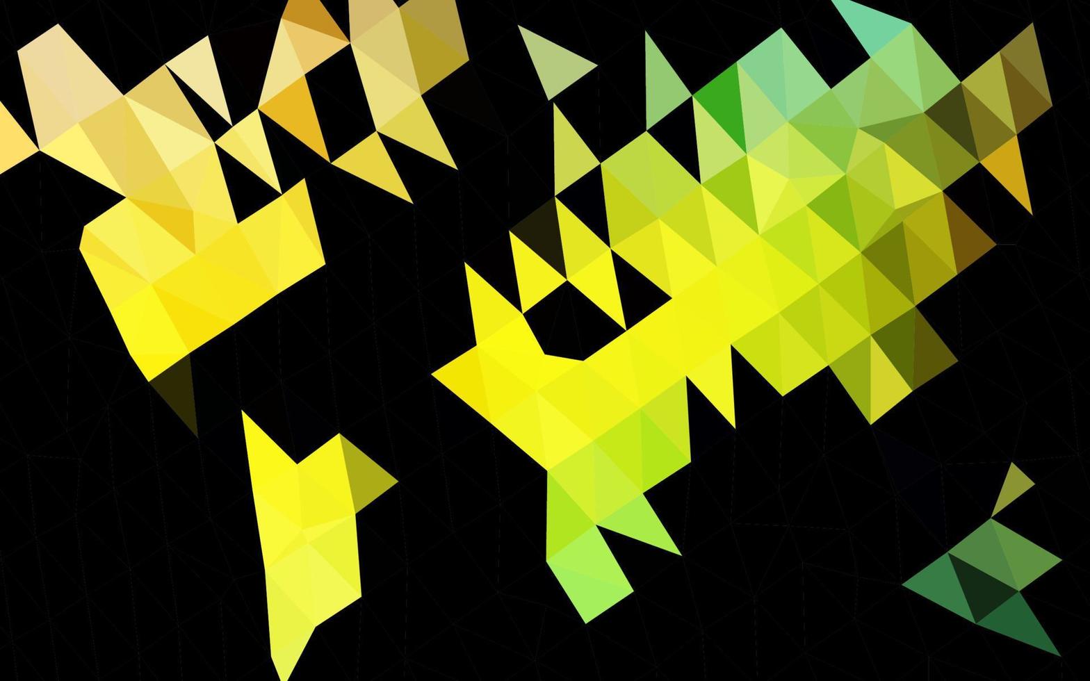 Dark Blue, Yellow vector polygon abstract layout.