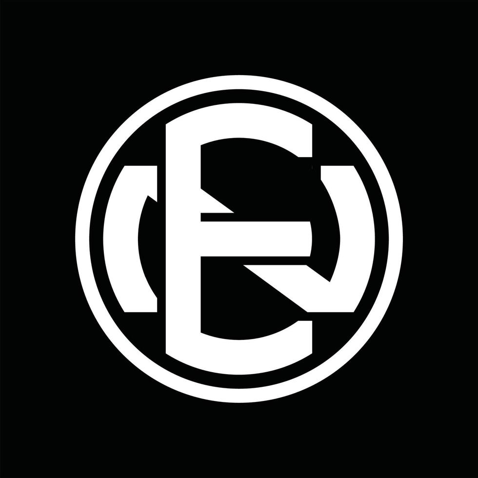 EN Logo monogram design template vector