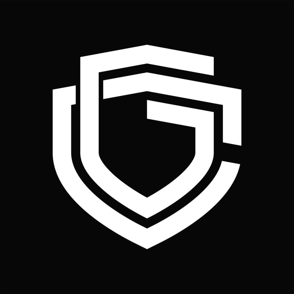 GC Logo monogram vintage design template vector