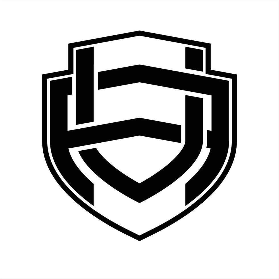 UA Logo monogram vintage design template vector