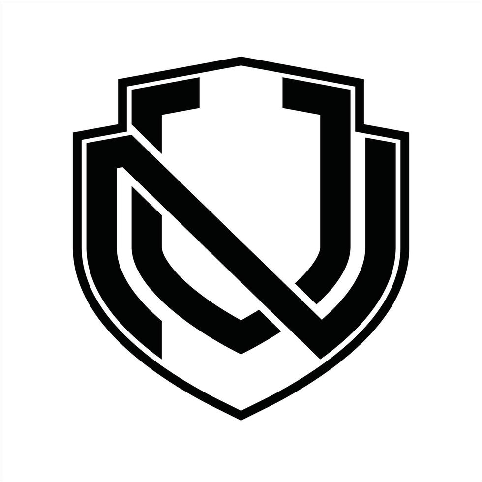 VN Logo monogram vintage design template vector