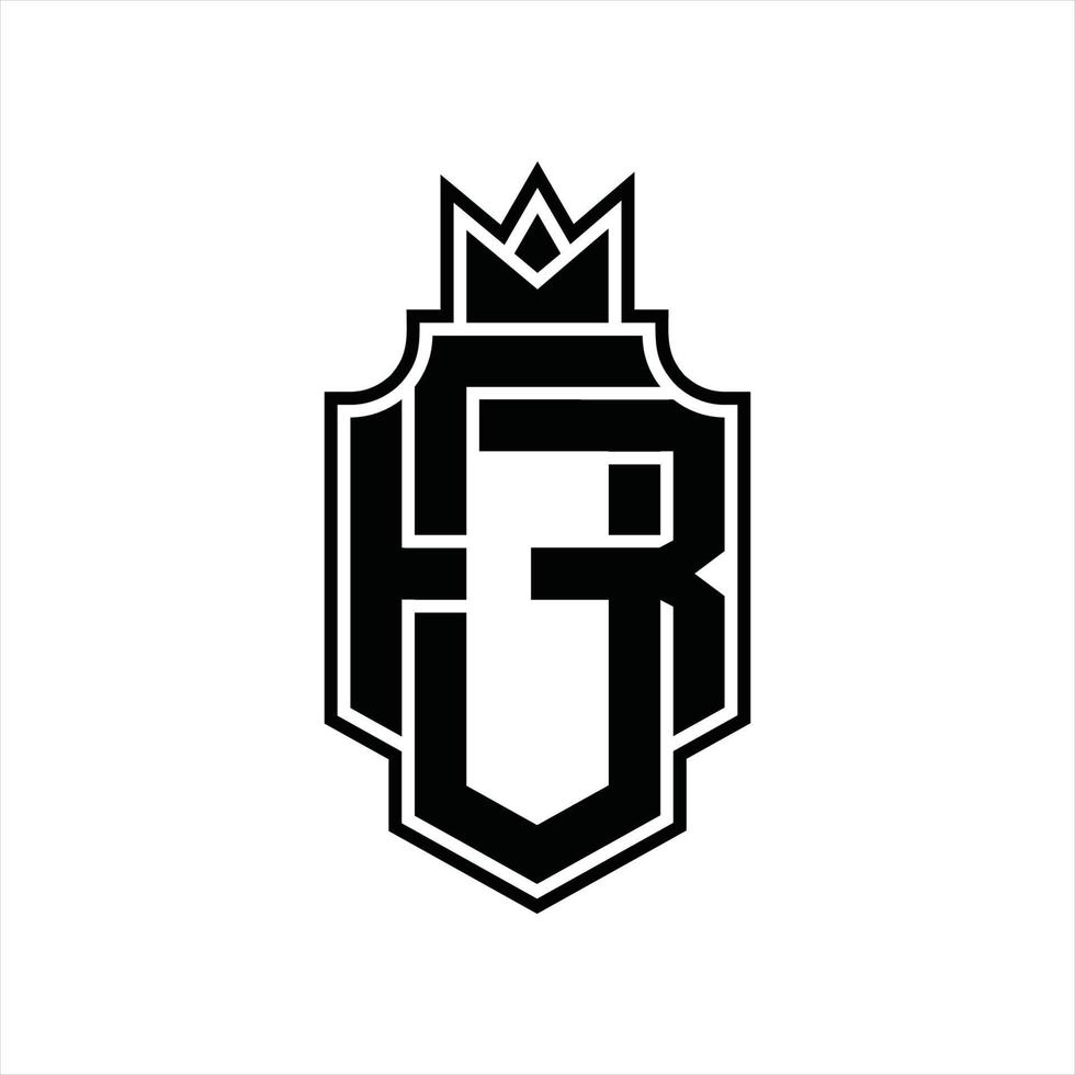 GR Logo monogram design template vector