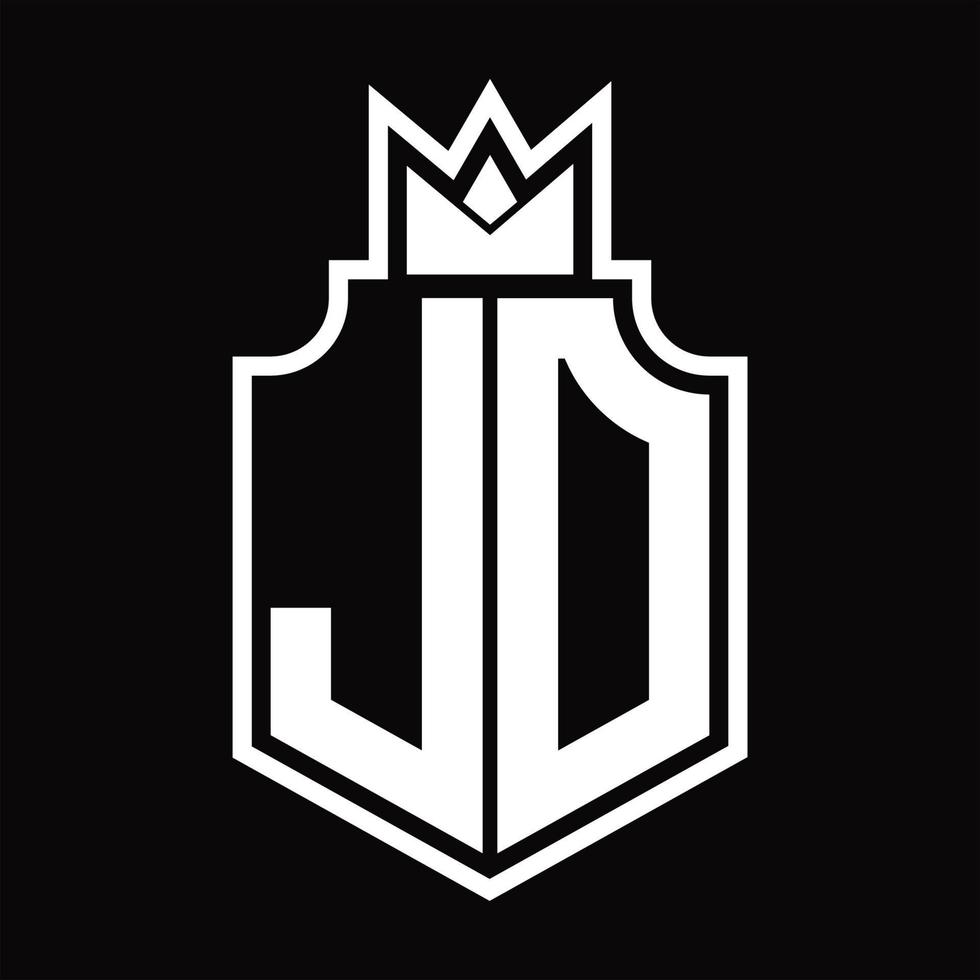 JD Logo monogram design template vector