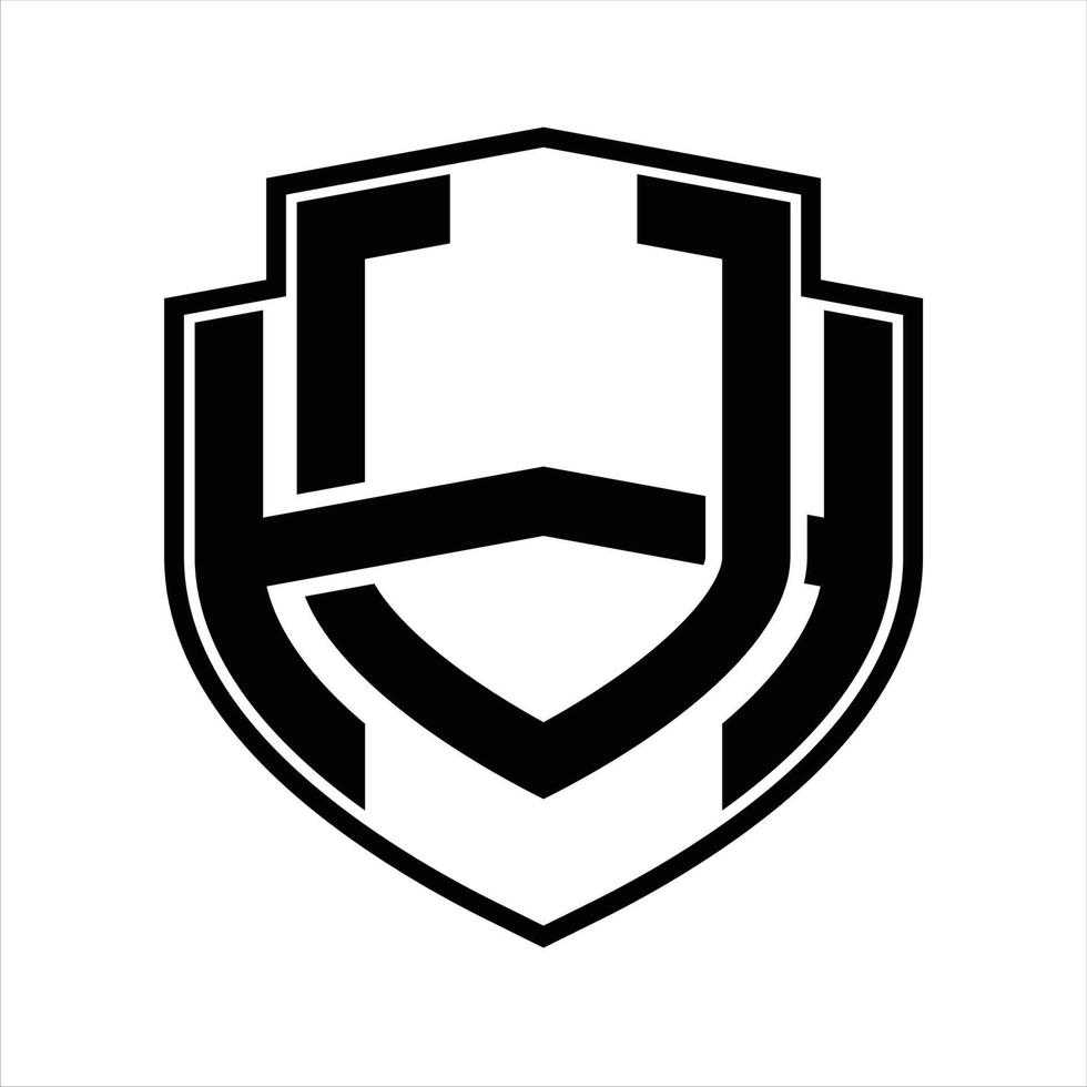 VH Logo monogram vintage design template vector