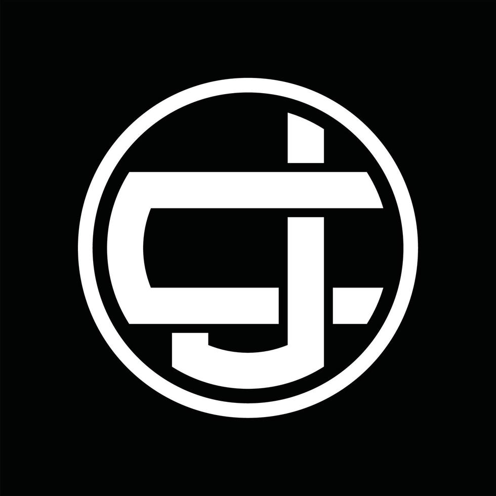 plantilla de diseño de monograma de logotipo jc vector