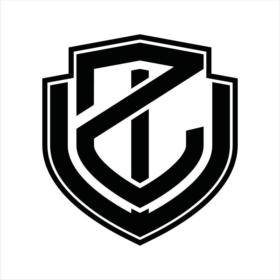 ZW Logo monogram vintage design template vector
