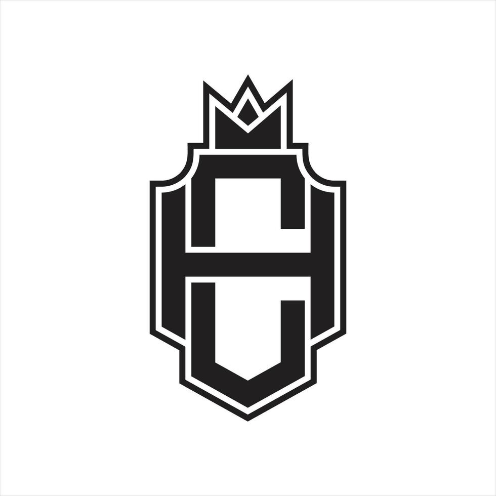 CH Logo monogram design template vector