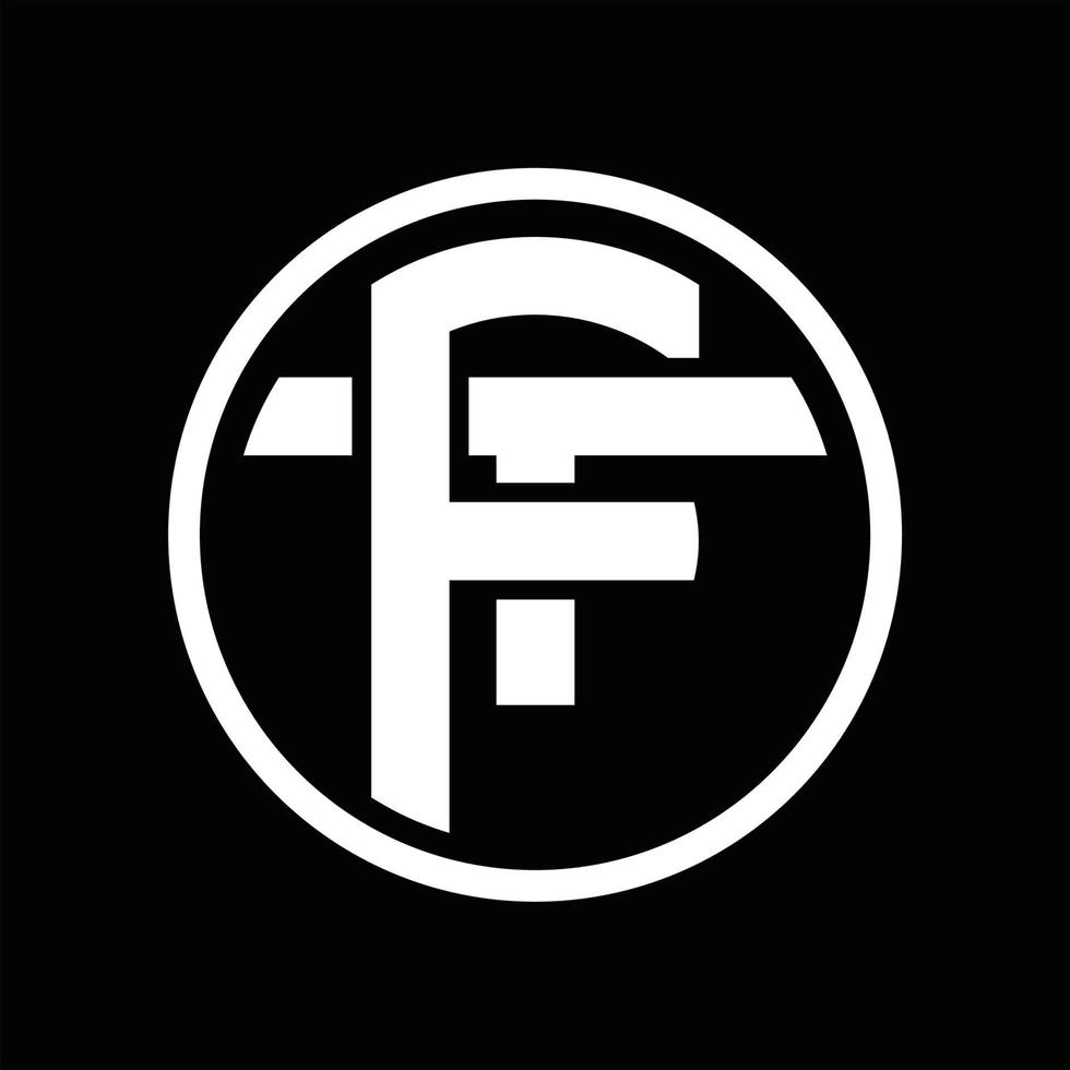 FT Logo monogram design template vector