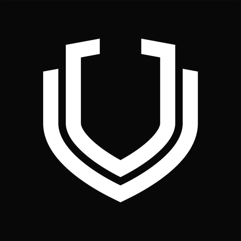 VU Logo monogram vintage design template vector
