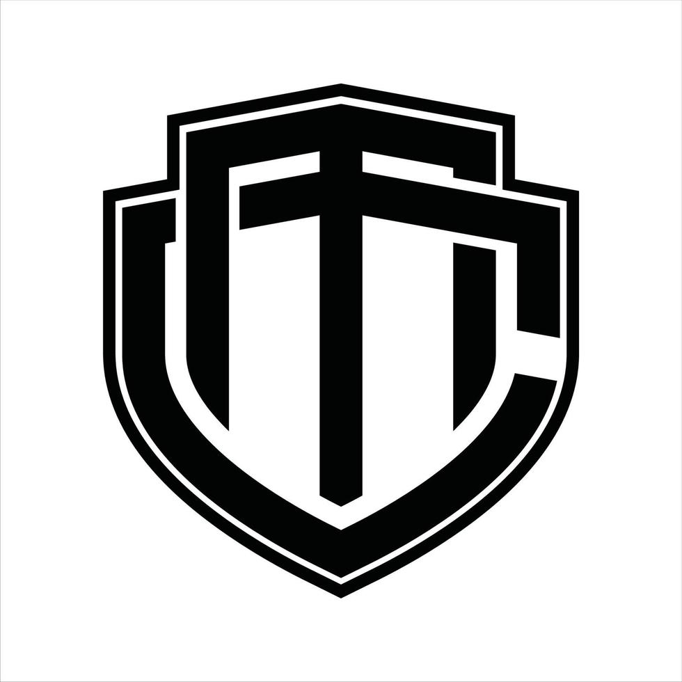 MC Logo monogram vintage design template vector
