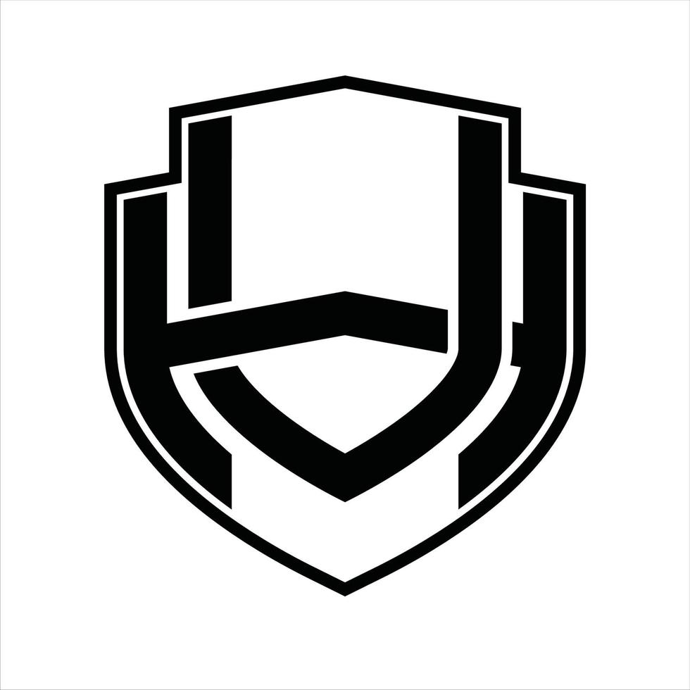 UH Logo monogram vintage design template vector
