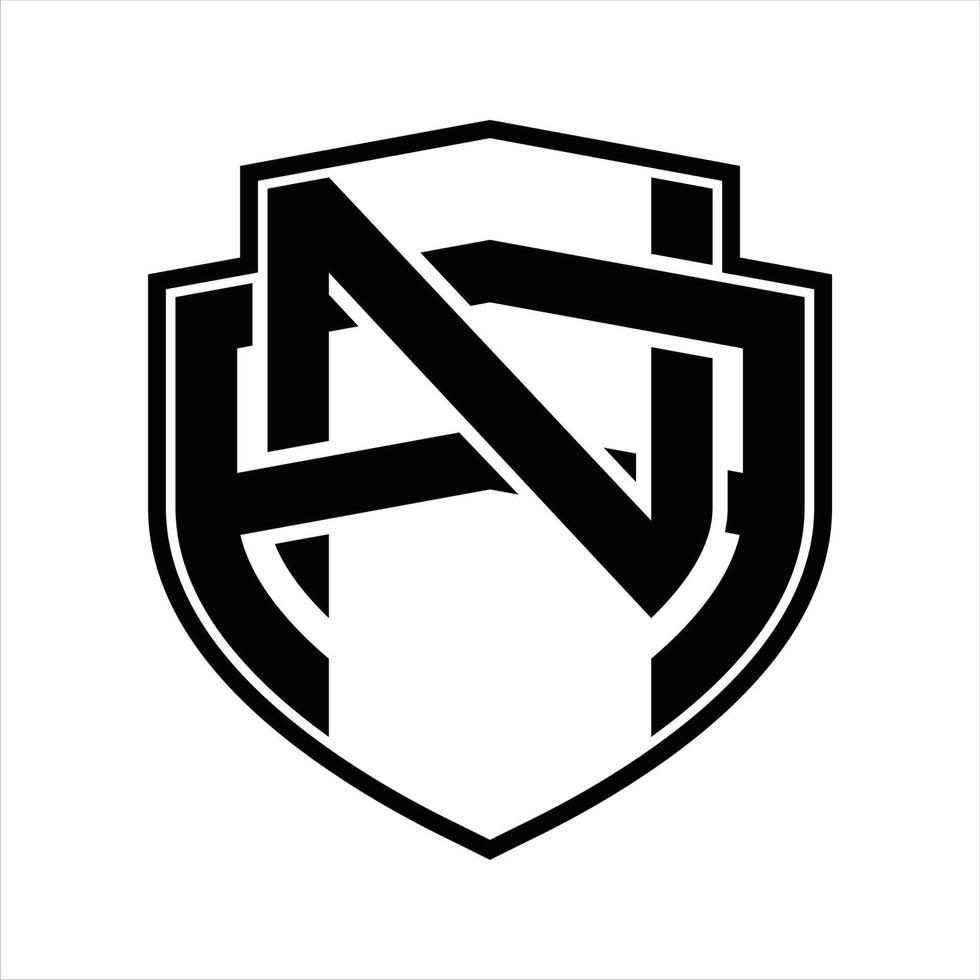 NA Logo monogram vintage design template vector