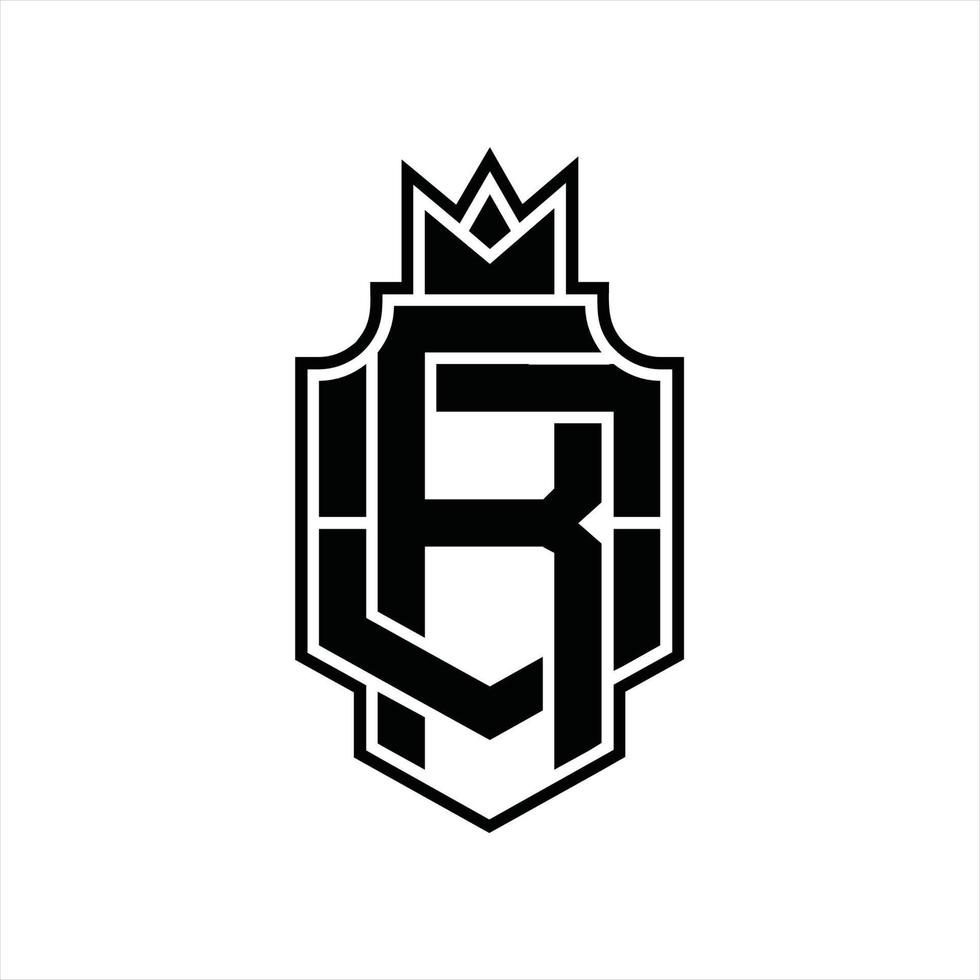 ROLogo monogram design template vector