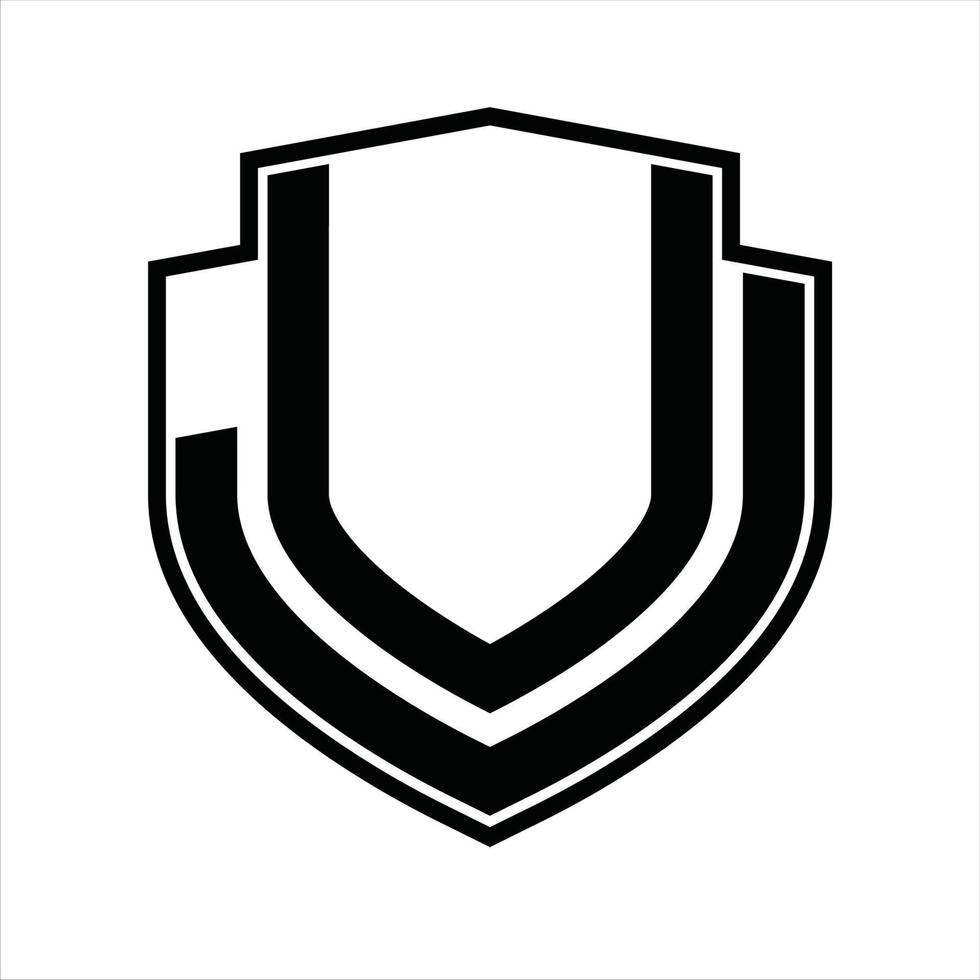 UJ Logo monogram vintage design template vector