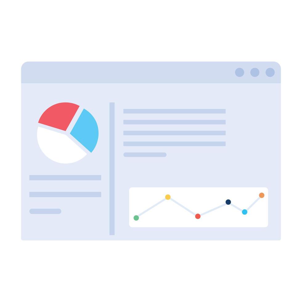 Modern icon of data analysis in flat style vector