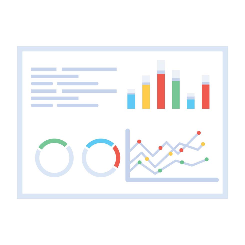Modern icon of data analysis in flat style vector