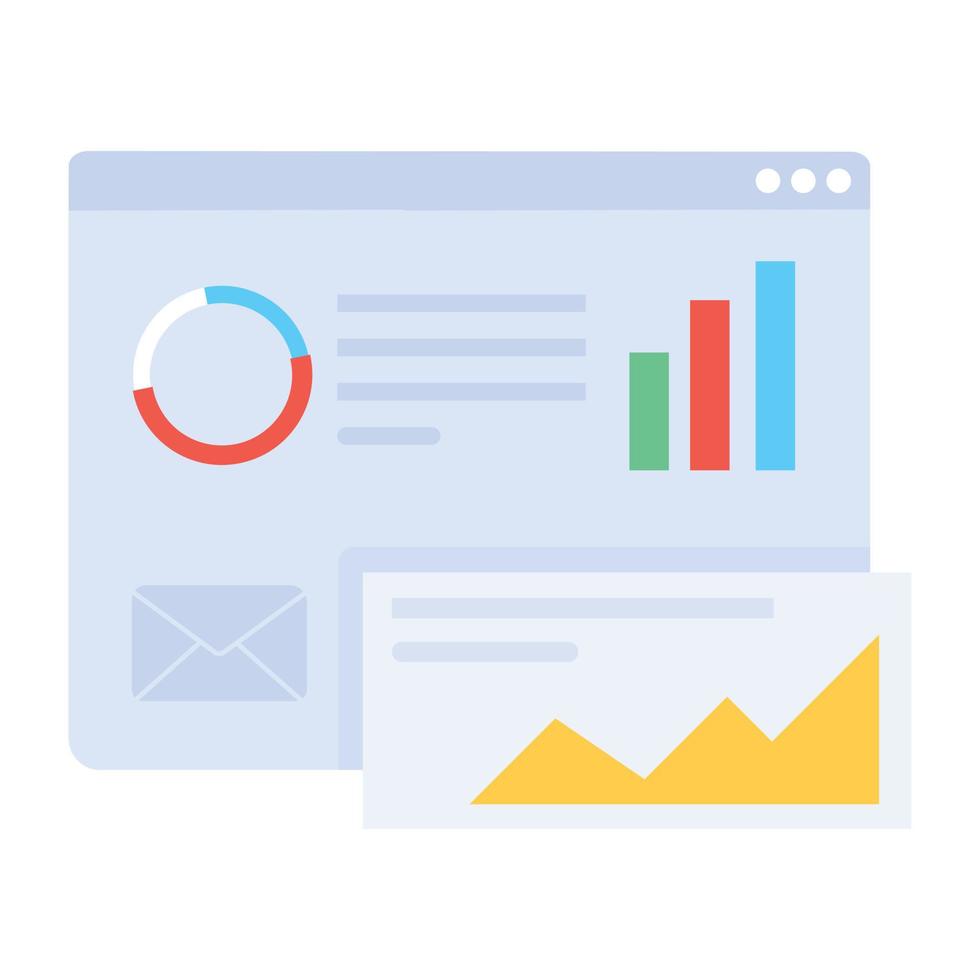 Modern icon of data analysis in flat style vector