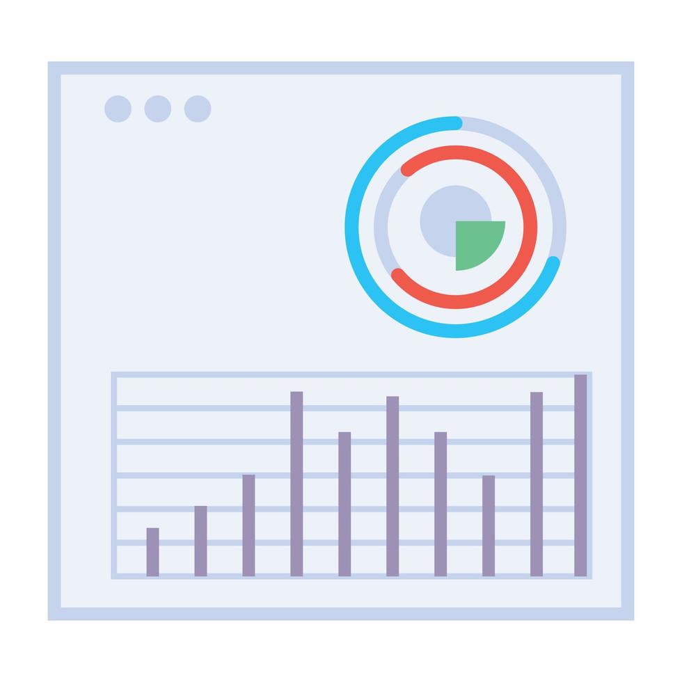 Modern icon of data analysis in flat style vector