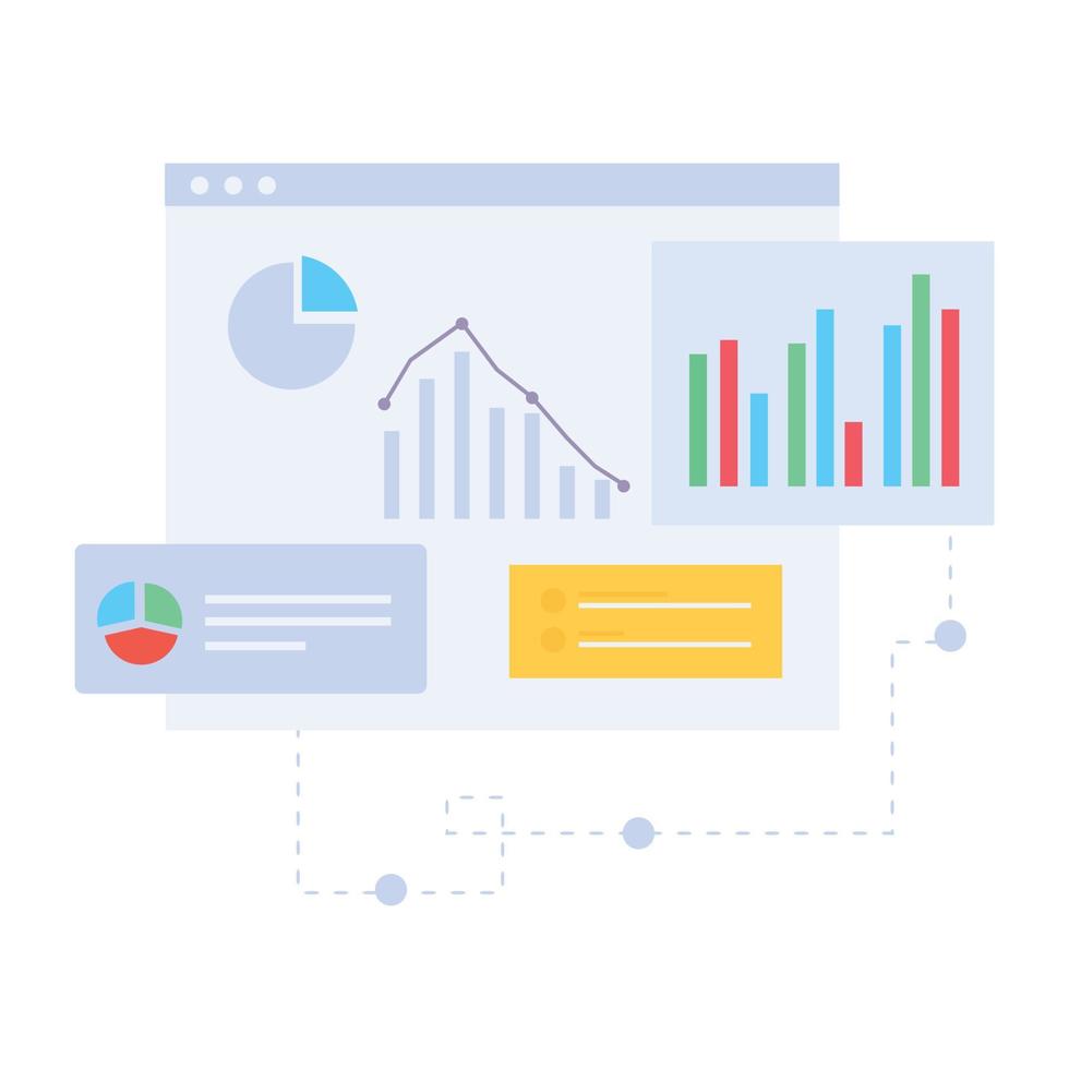 Modern icon of data analysis in flat style vector