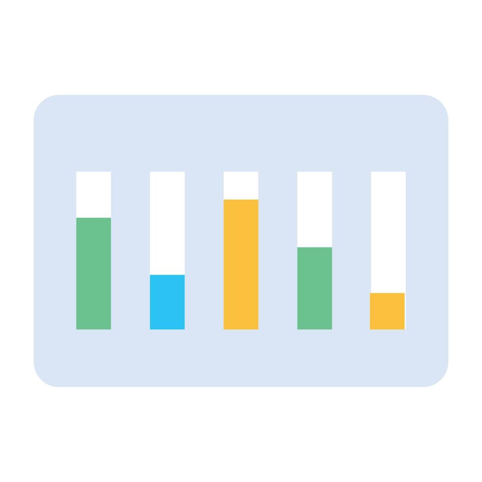 icono moderno de análisis de datos en estilo plano vector