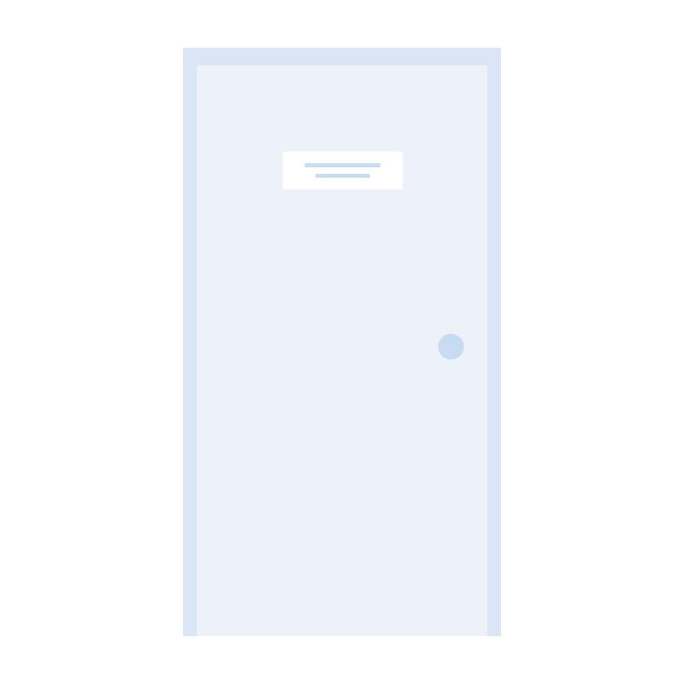 Flat vector icon of door