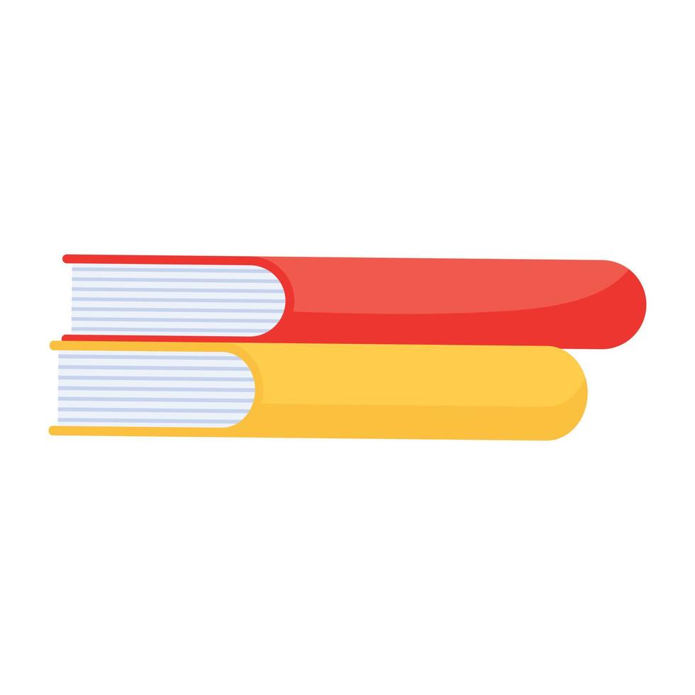 Modern flat icon of books vector