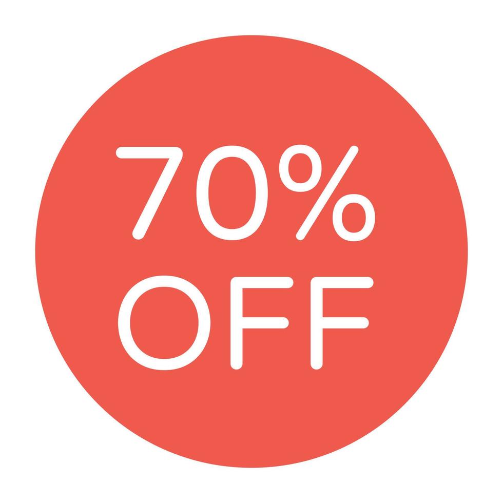 Flat vector icon of a sale