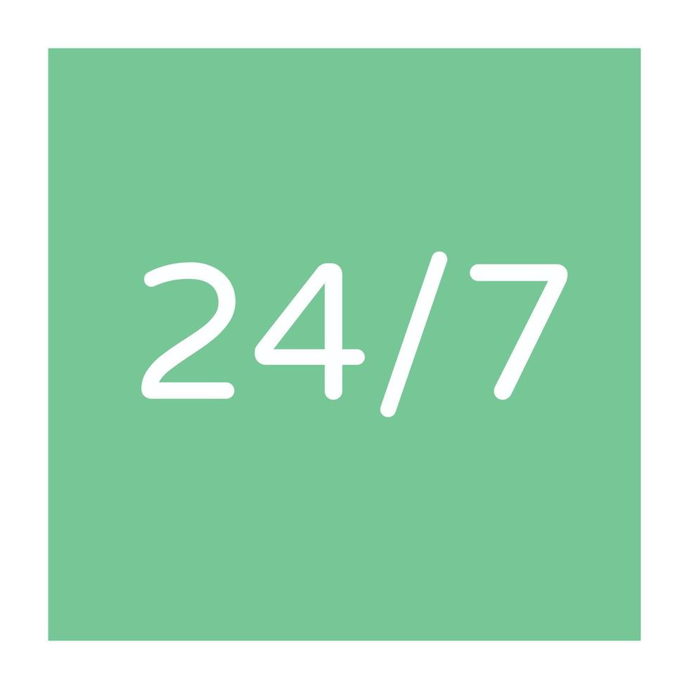 Well-designed flat icon of 24 service vector