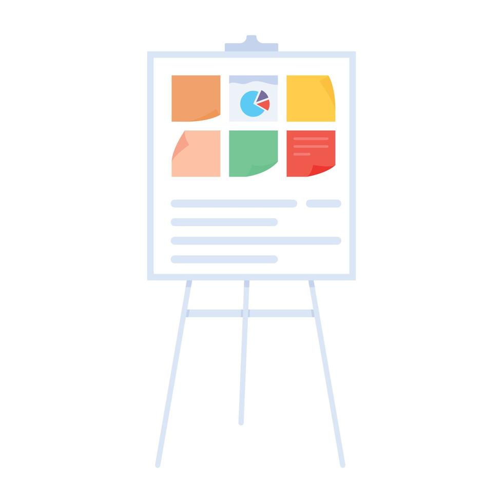 Trendy flat vector of a task board