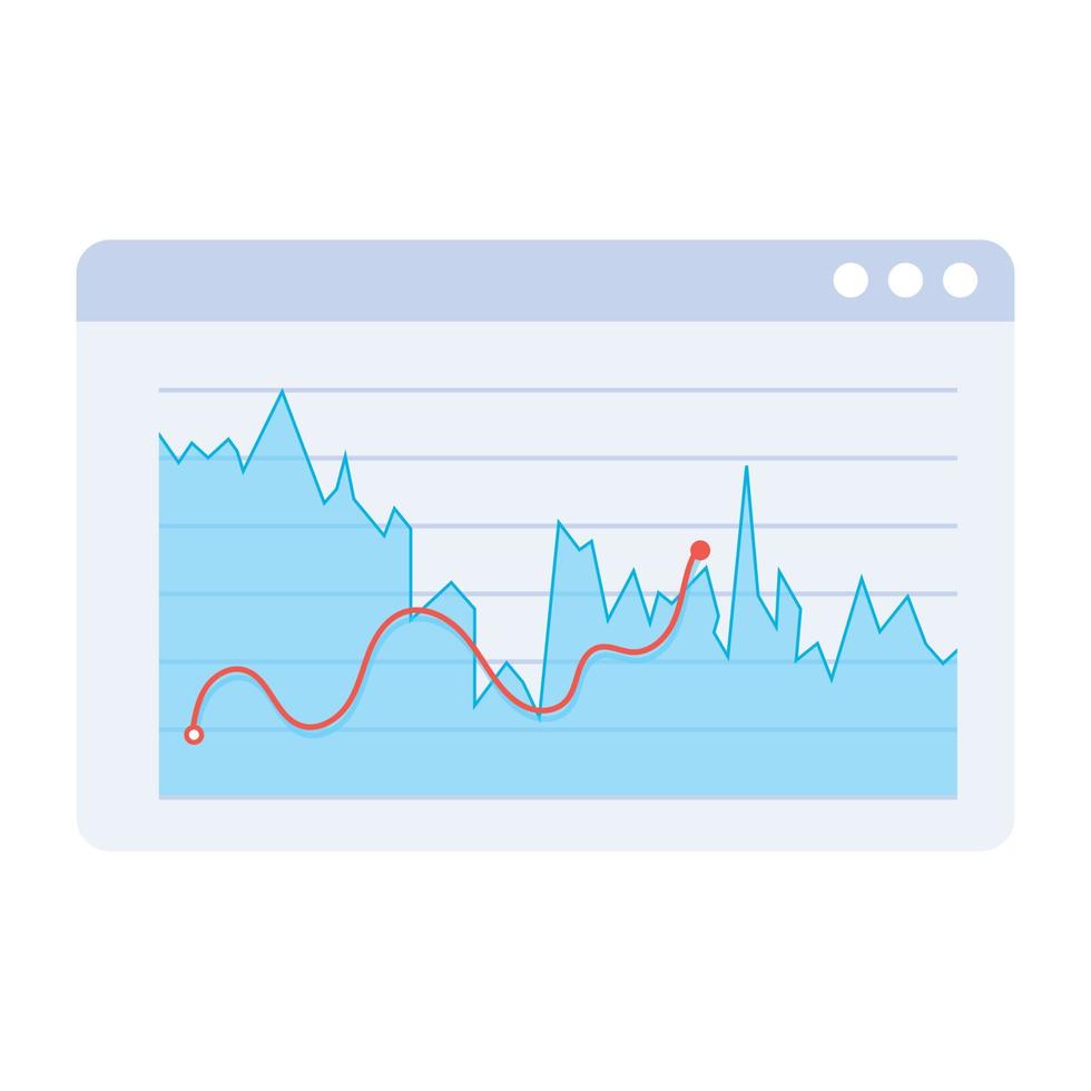 Trendy flat icon of web analytics vector