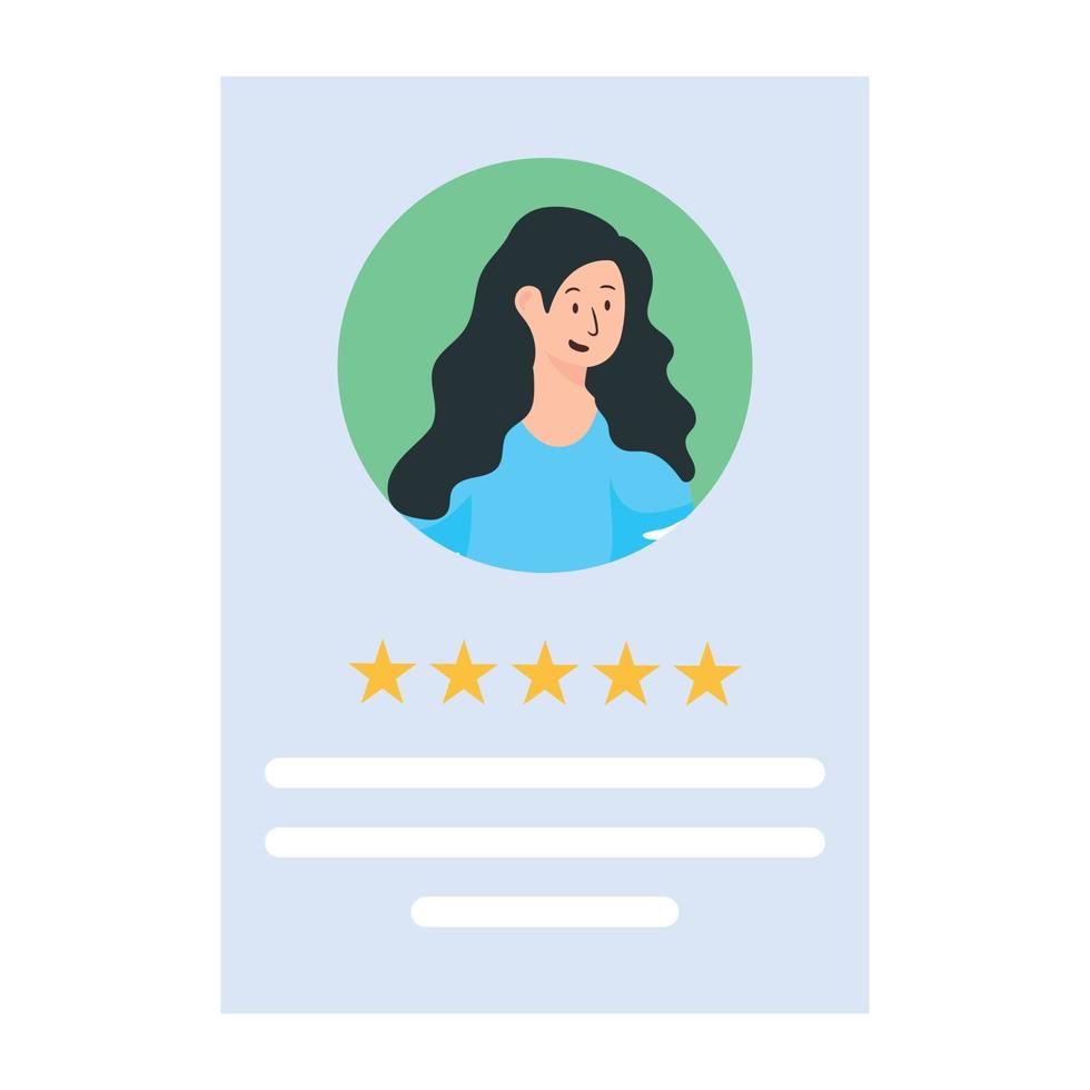 Modern flat icon of customer reviews vector