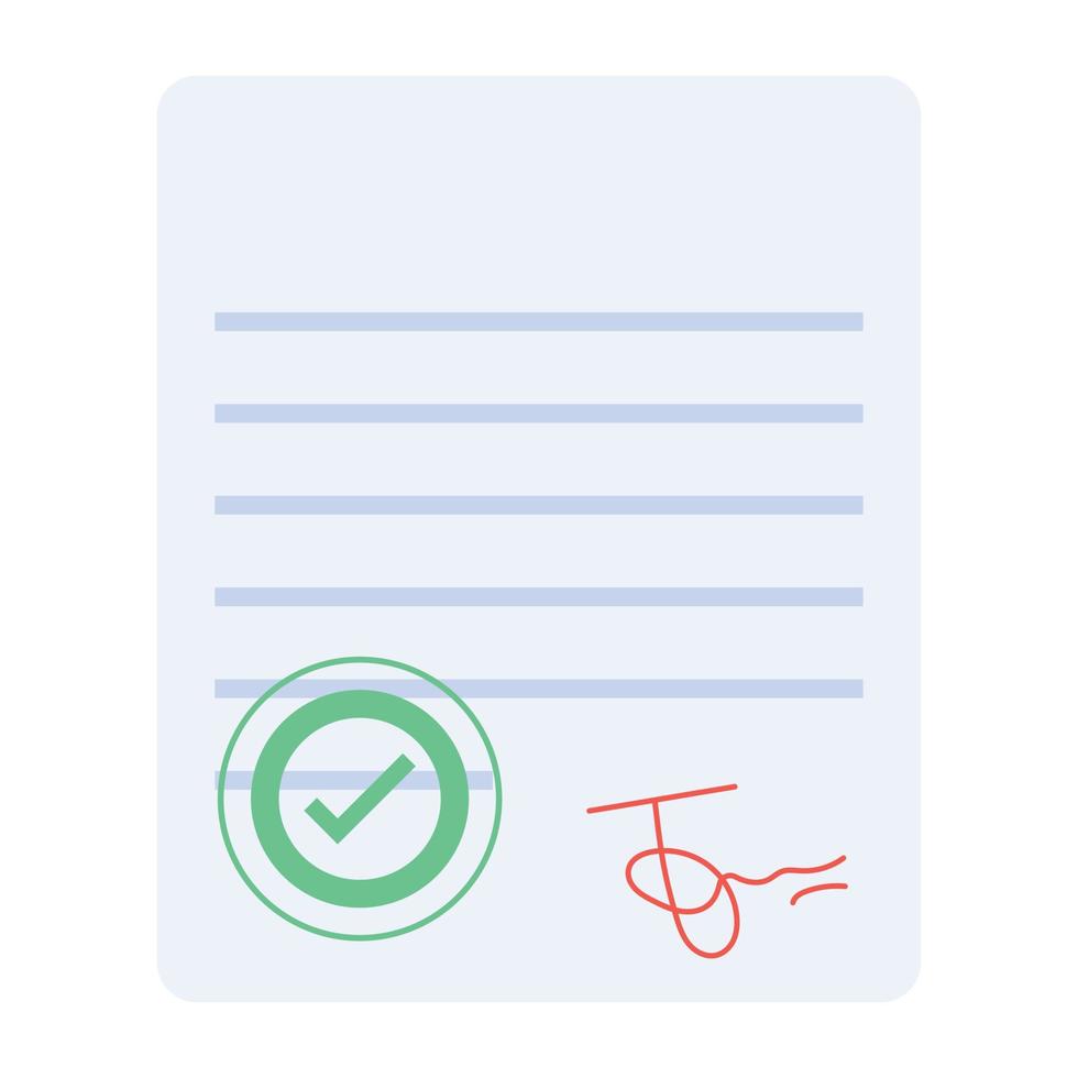 Flat icon design of a document vector