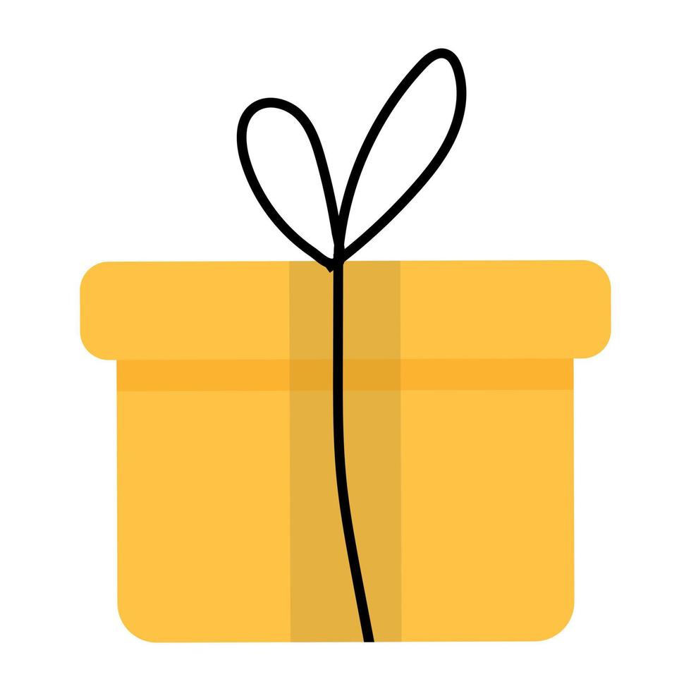 Check out flat icon of gift rewards vector