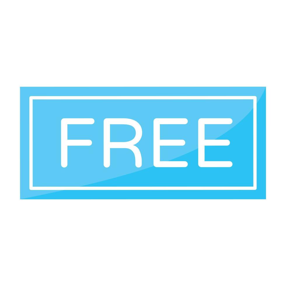 Check this flat icon of free sign vector