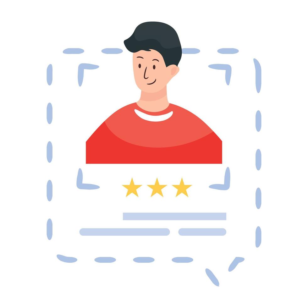 A profile review flat icon vector