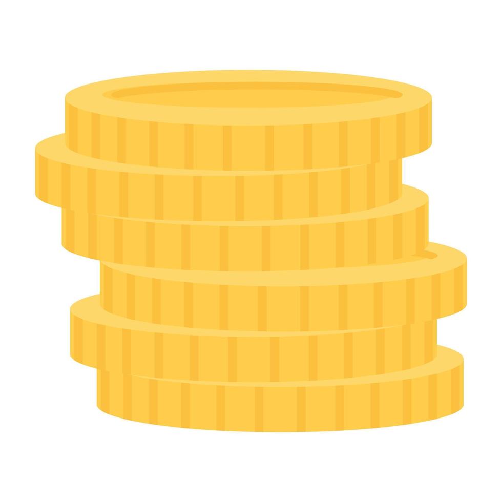 Modern flat vector of a dollar coins